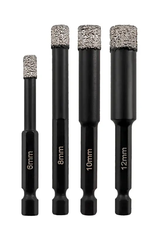 Diamond-Brazed Core Bit With Integrated Drill Shank 1