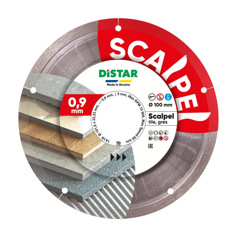 Distar 101.6Mm × 22.23Mm Scalpel-Style Diamond Cutting Blade – 3-Blade Pack 1