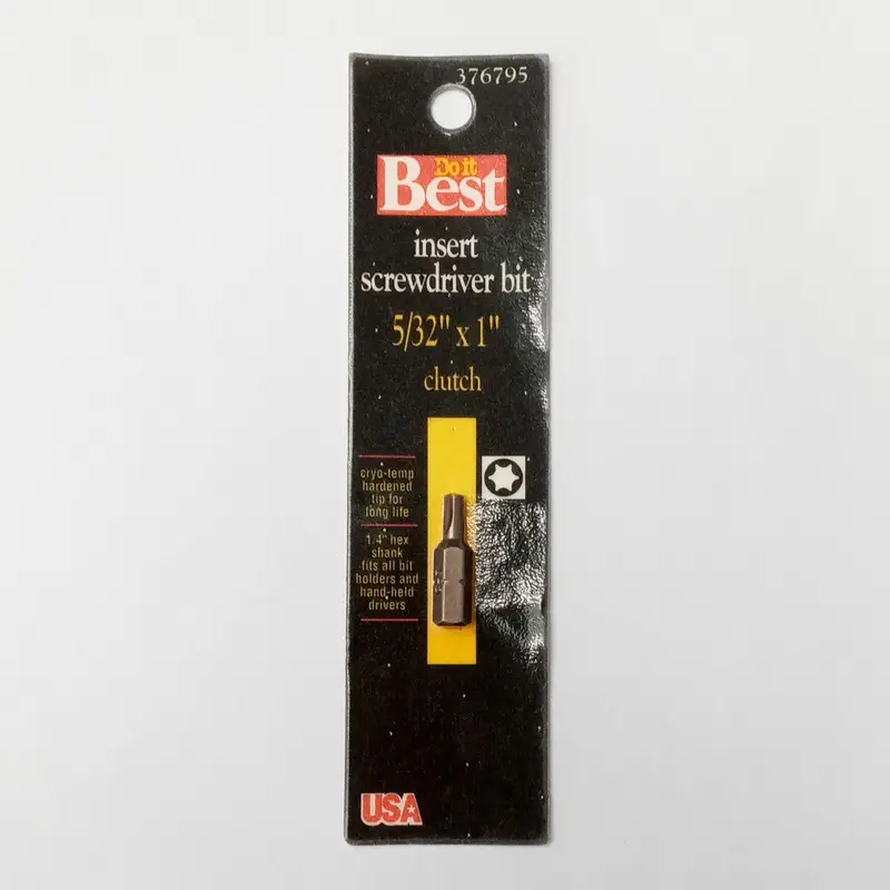 Do It Best 5/32-Inch Clutch Screwdriver Bit, 1-Inch Shank, Model 376795 1