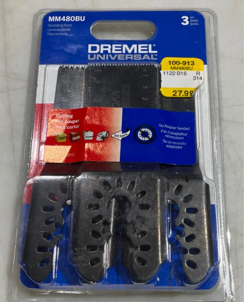 Dremel Mm480Bu Oscillating Tool Blades – Universal Fit, 3-Pack, #83 Design 1
