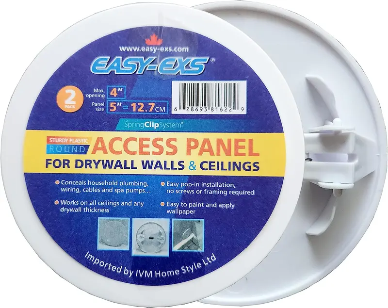 Easy-Exs Springclip Round Plastic Access Panel Cover 1