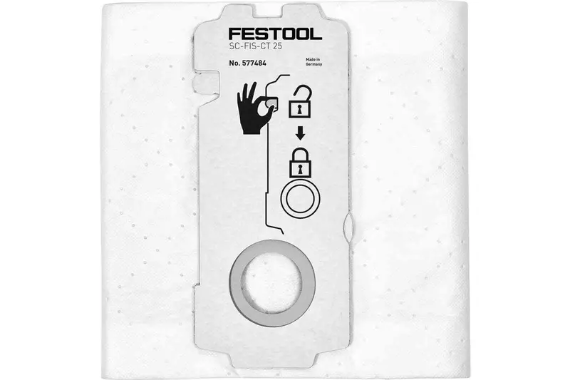 Festool Sc-Fis-Ct 25/5 Self-Cleaning Filter Bags For Ct Dust Extractors 1
