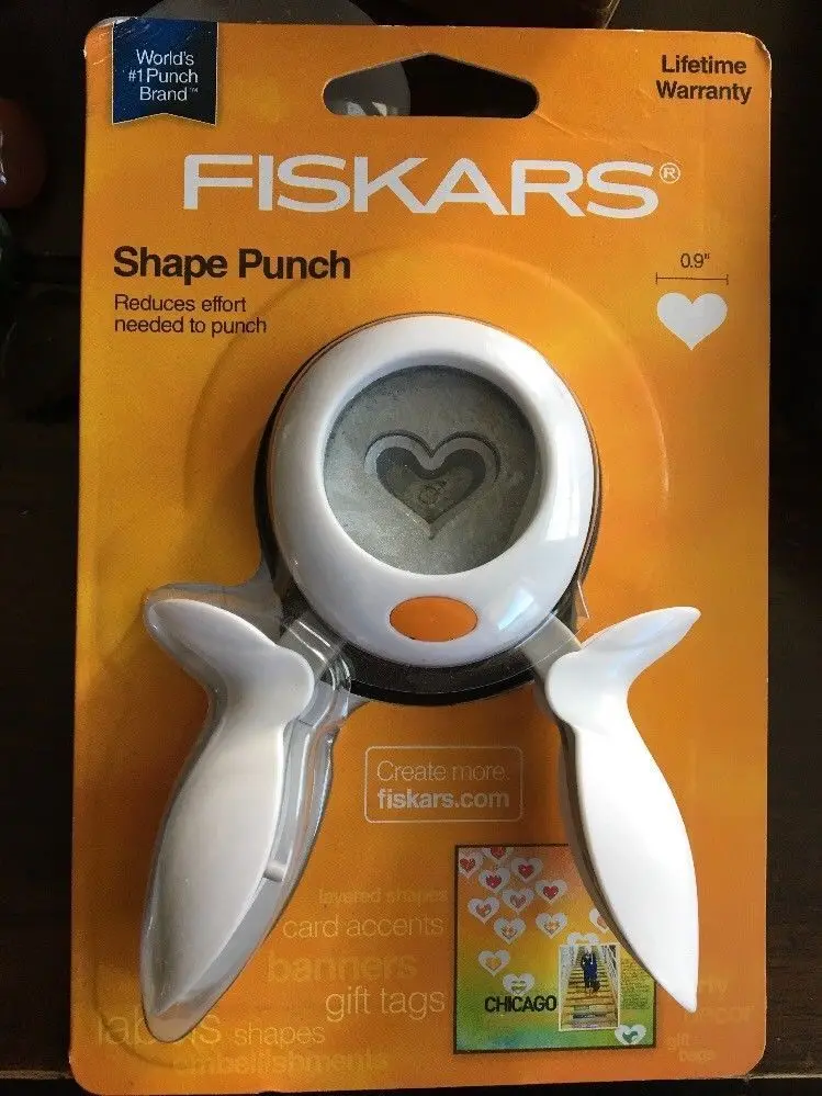 Fiskars Heart-Shaped Squeeze Punch For Crafting And Paper Projects 1
