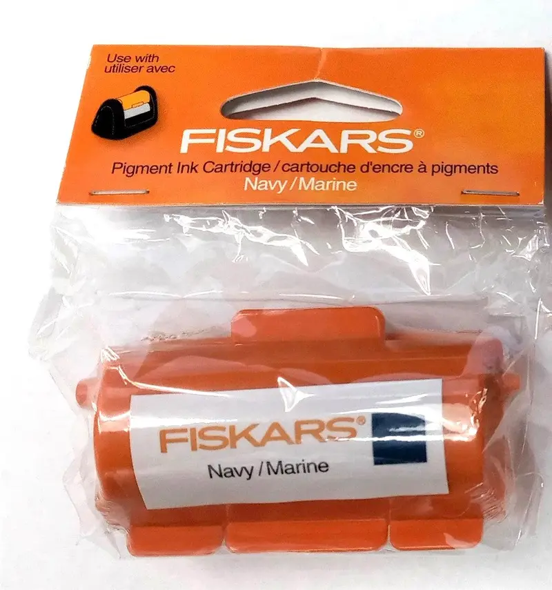 Fiskars Navy Blue Continuous Stamp Wheel Ink Cartridge – Refill For Roller Stamps 1