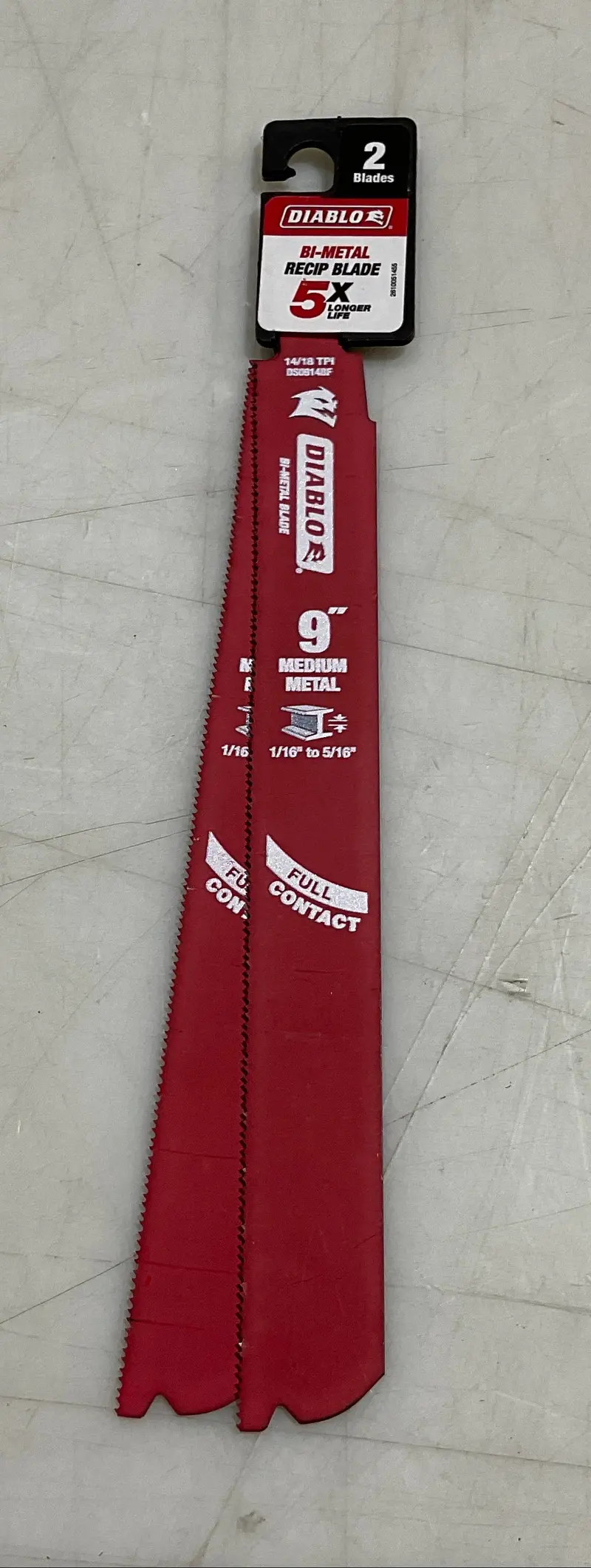 Freud Diablo Demon 9" Bi-Metal Reciprocating Saw Blade – 14/18 Tpi, 2-Pack 1