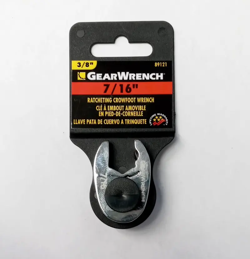 Gearwrench 3/8" Drive 7/16" Ratcheting Crowfoot Wrench, Sae 1