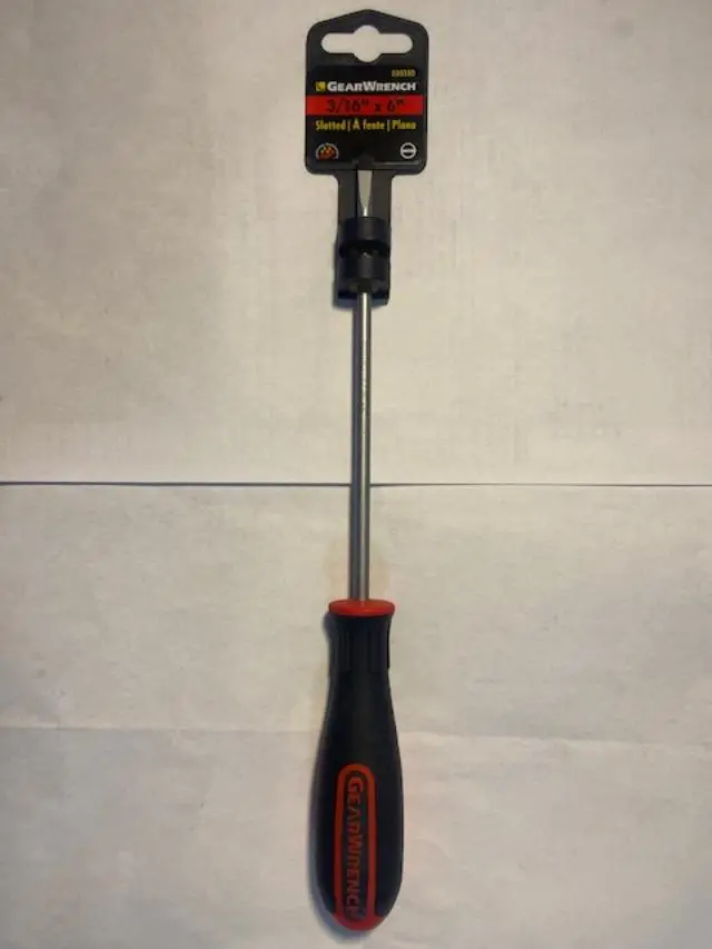 Gearwrench Dual-Material Cabinet Tip Screwdriver: 3/16" X 6" For Tight Spaces 1