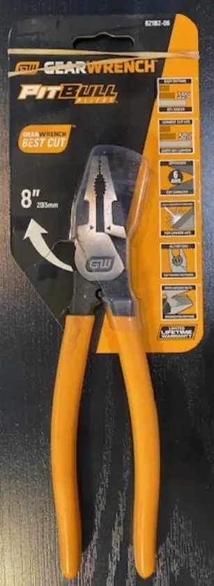 Gearwrench Pitbull 8" Universal Cutting Pliers – Dual-Grip Dipped Handles (Model 82182-06) 1