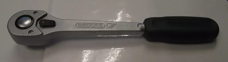 Gedore Reversible Ratchet Wrench – 1/2" Drive, 270 Mm, Series 1993U-10T (Germany) 1