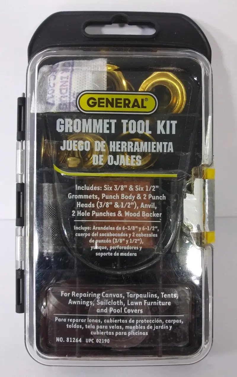General Tools Multi-Grommet Punch Kit – Rustproof Solid Brass Set For 3/8" & 1/2" Holes 1