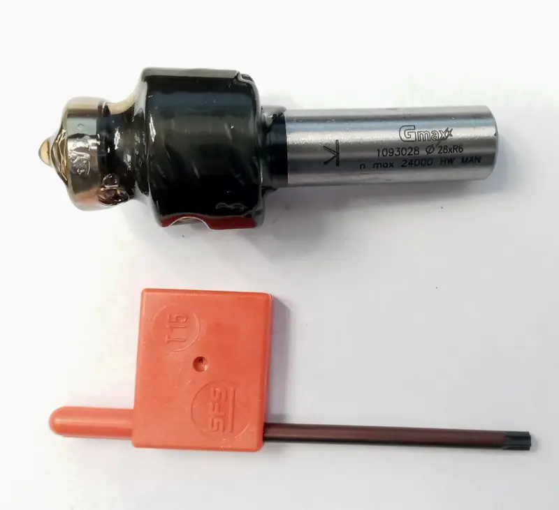 Gmaxx 28Mm Straight-Cut Carbide Router Bit – 6Mm Radius, 1/2" Shank 1