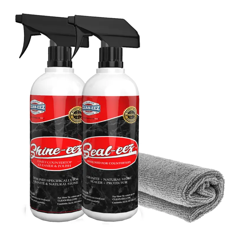 Granite Surface Cleaner And Sealer Combo (24 Oz) With Microfiber Cloth 1