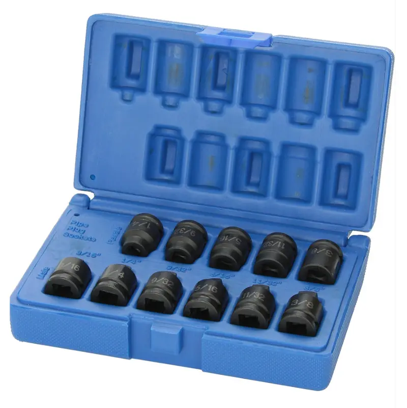 Grey Pneumatic Pipe Plug Socket Kit – 11-Piece (Model 1211P) 1