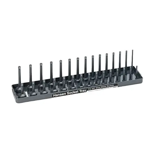 Hansen Global 3802 – 3/8-Inch Drive Metric Socket Tray – Gray 1