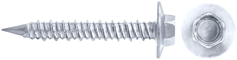 Hex Flange Concrete Screws With Bronze And White Coating 2
