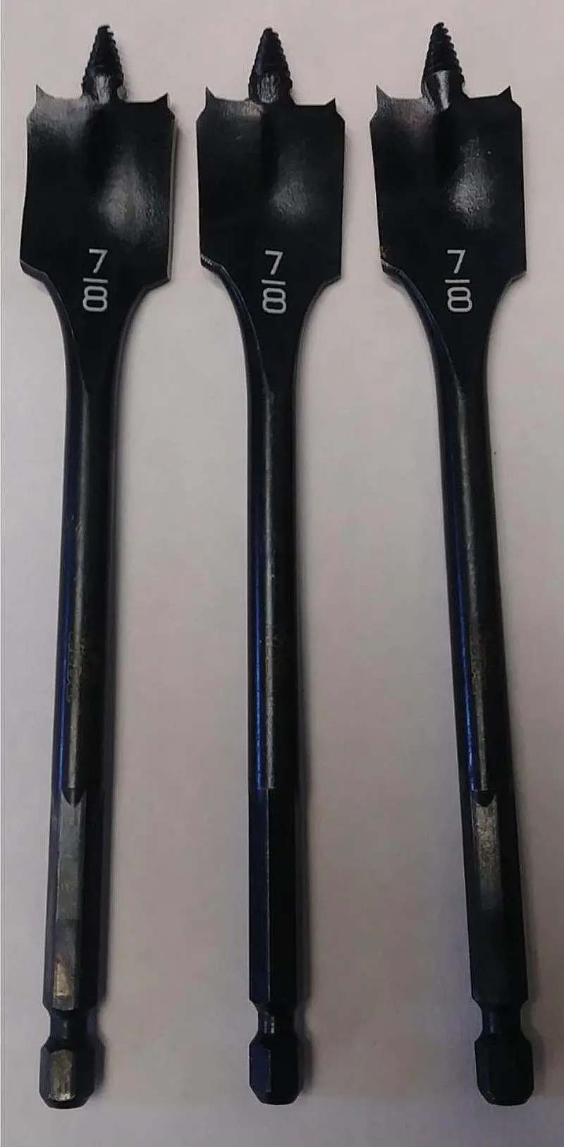 Ideal 36-419 Power Spade Bit Set — 7/8-Inch X 6-Inch, Kb-0338, 3-Piece Pack 1