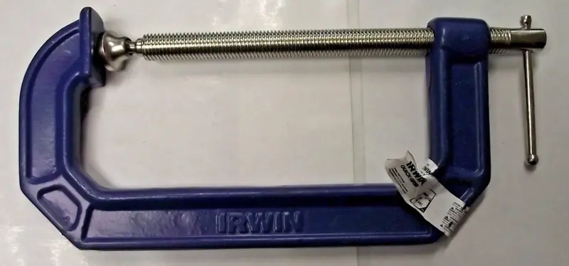 Irwin Quick-Grip C-Clamp — 8" Capacity, Fast-Action Mechanism, Forged Steel Body 1