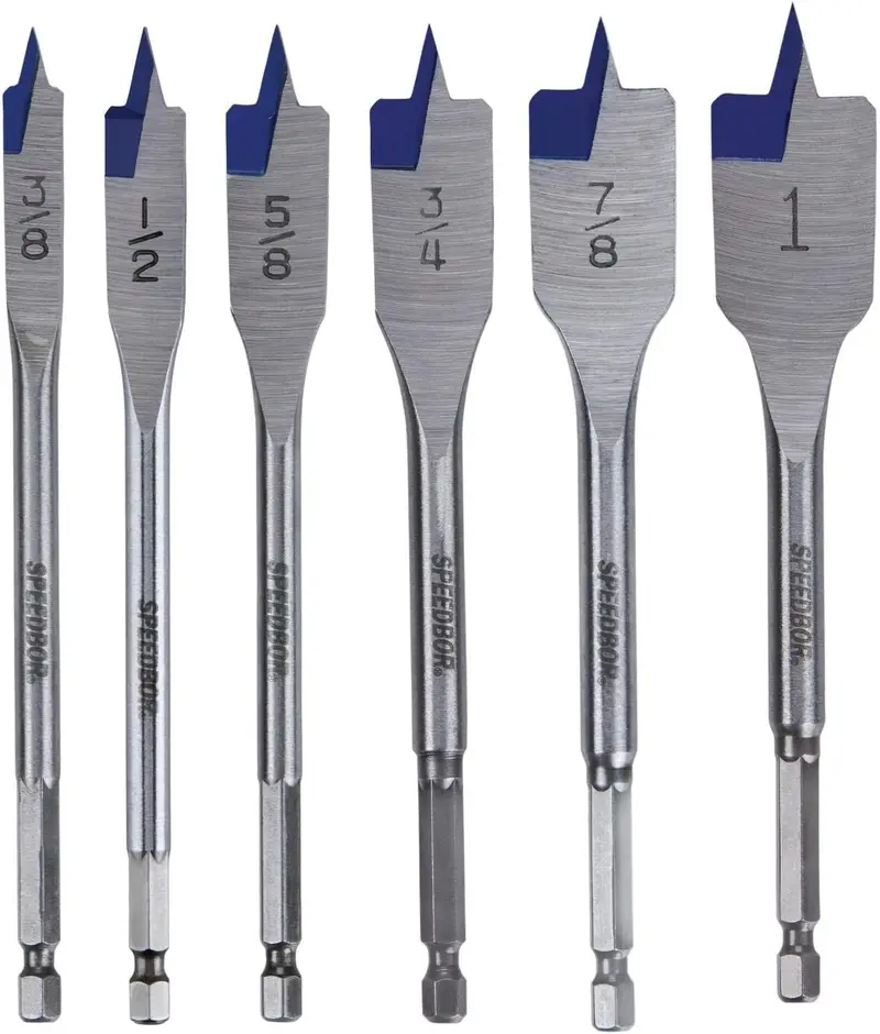 Irwin Speedbor 6-Piece Spade Bit Set – Premium Wood Drill Kit 1