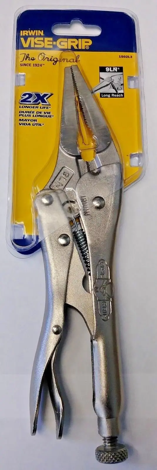 Irwin Vise-Grip Long-Nose Locking Pliers – 9" Reach With Integrated Wire Cutter 1