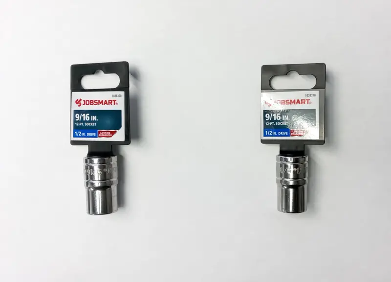 Jobsmart 1/2" Drive 9/16" 12-Point Socket – Two-Piece Standard-Depth Set (Model 1038370) 1