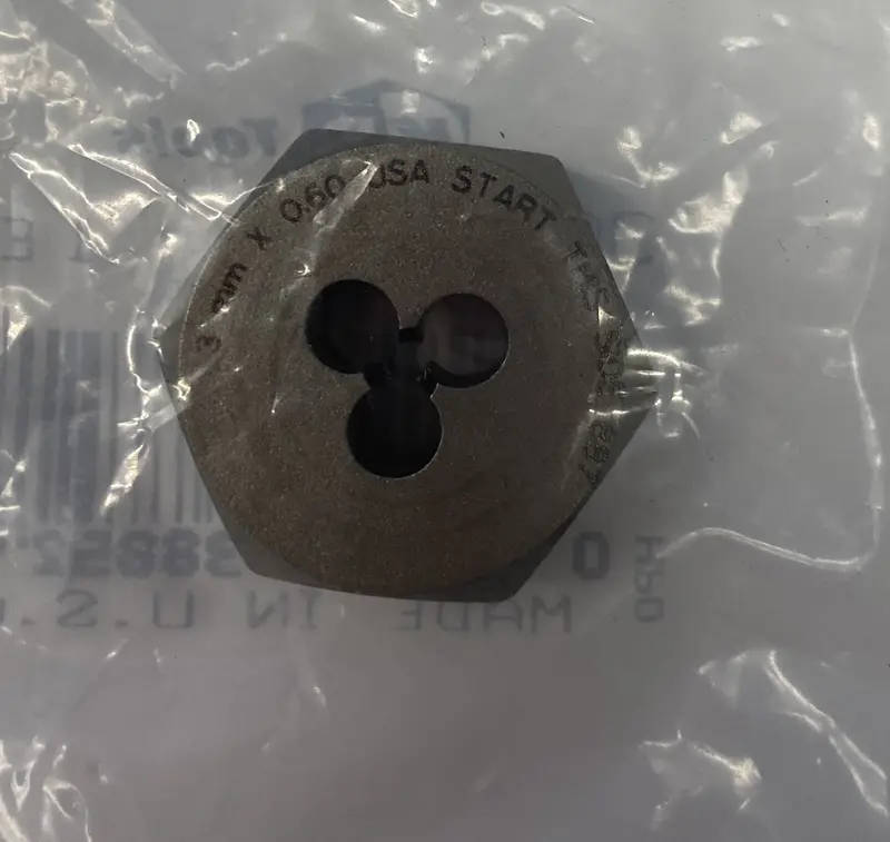 Kd Metric Thread Die – 3 Mm × 0.60 Mm, Compact Precision Threading Solution 1