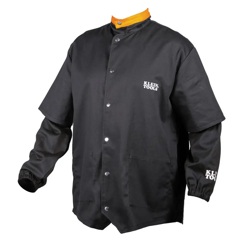Klein 60788 Flame-Resistant Welding Jacket With Removable Sleeves – Large 1