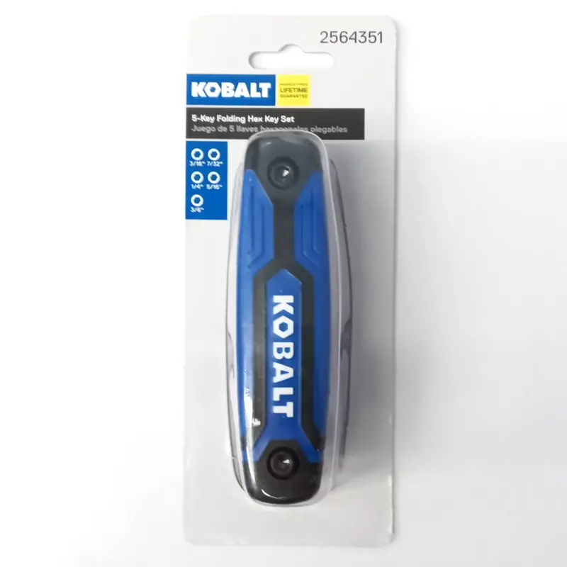 Kobalt Folding Hex Key Set – 5-Piece Standard Sizes (Model 2564351) 1
