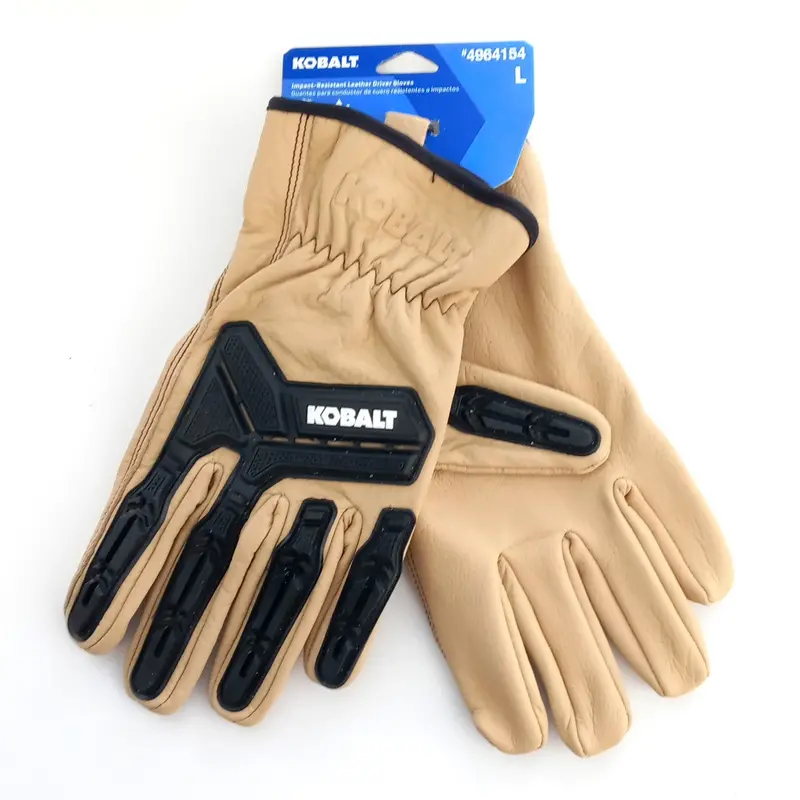 Kobalt Impact-Resistant Leather Driving Gloves – Reinforced Palm, Size L 1