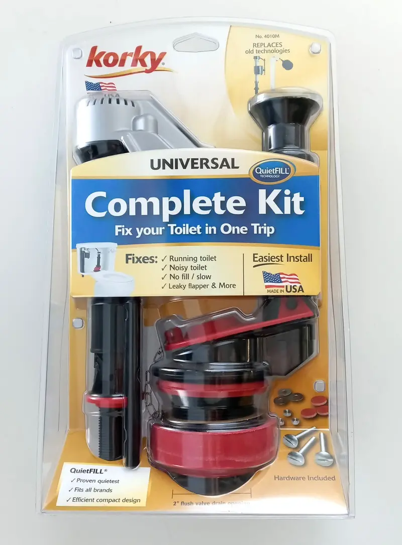 Korky Quietfill Platinum Universal Toilet Repair Kit – Complete Replacement Set (4010Mp) 1