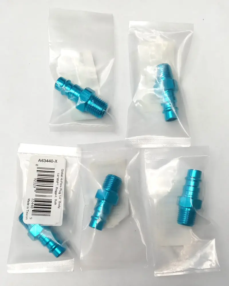 Legacy A63440X Hi-Flow Global Plug – 1/4" Body, 1/4" Male Npt, Pack Of 5 1