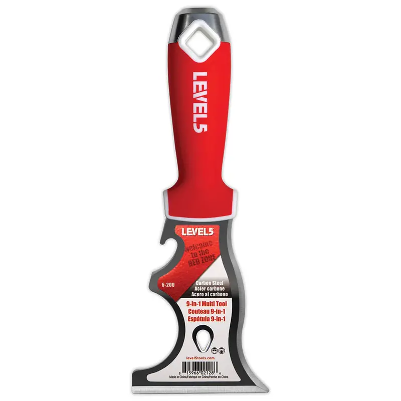 Level 5 Carbon Steel Putty Knife – Specialized Design With Soft-Grip Handle 1