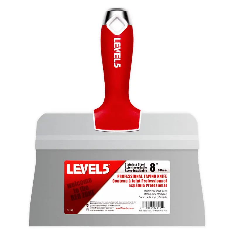 Level 5 Stainless Steel Big-Back Taping Knife – Ergonomic Soft-Grip Handle 1