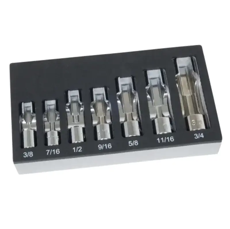 Lisle 13180 7-Piece Sae Flare Nut Socket Set For Brake And Fuel Line Service 1