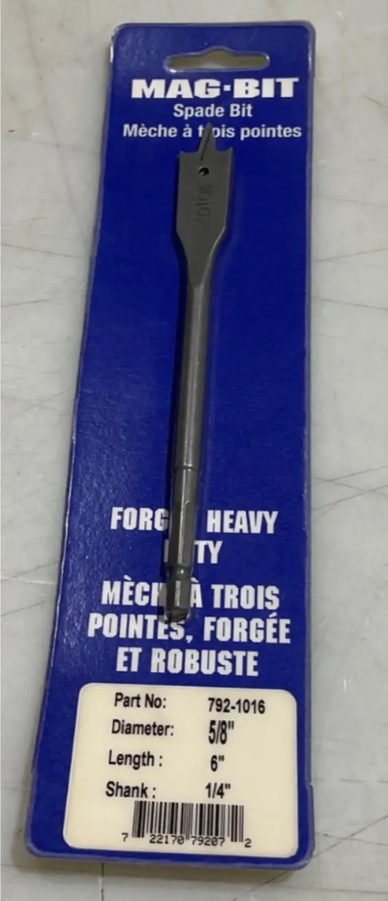 Mag-Bit 792-1016 5/8" X 6" Flat Spade Drill Bit For Wood 1