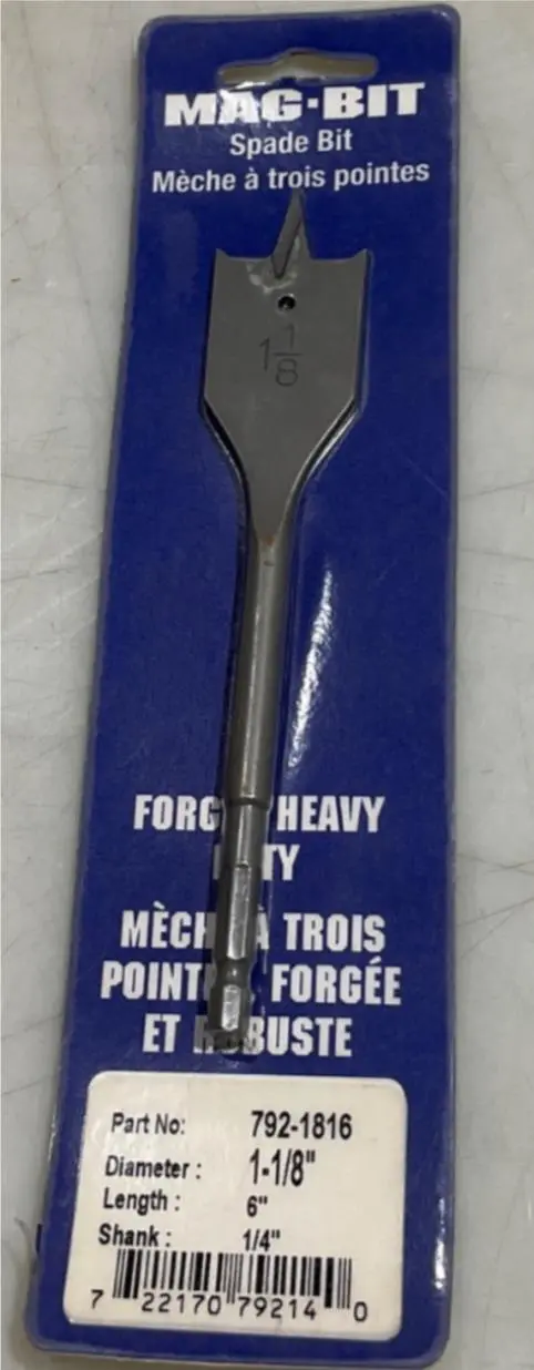 Mag-Bit 792-1816 1-1/8" X 6" Flat Spade Drill Bit For Wood 1