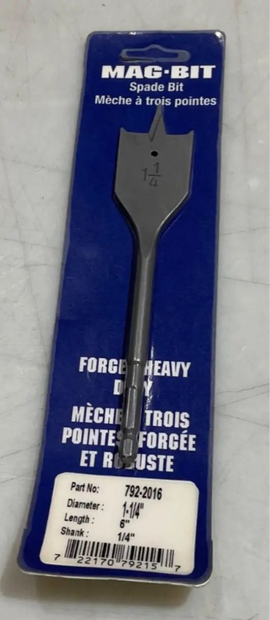 Mag-Bit 792-2016 1-1/4" X 6" Flat Spade Drill Bit For Wood 1