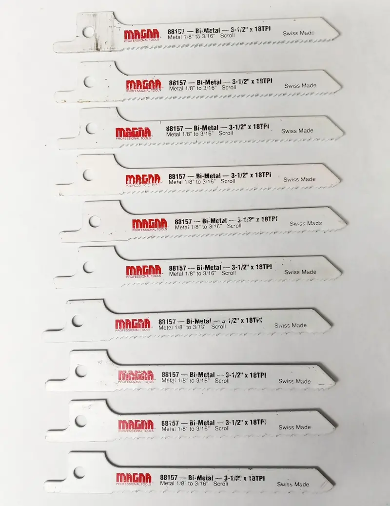Magna 88157 Bi-Metal Scroll Jigsaw Blades – 3.5-Inch, 18 Tpi, 10-Pack For Curved Cuts 1