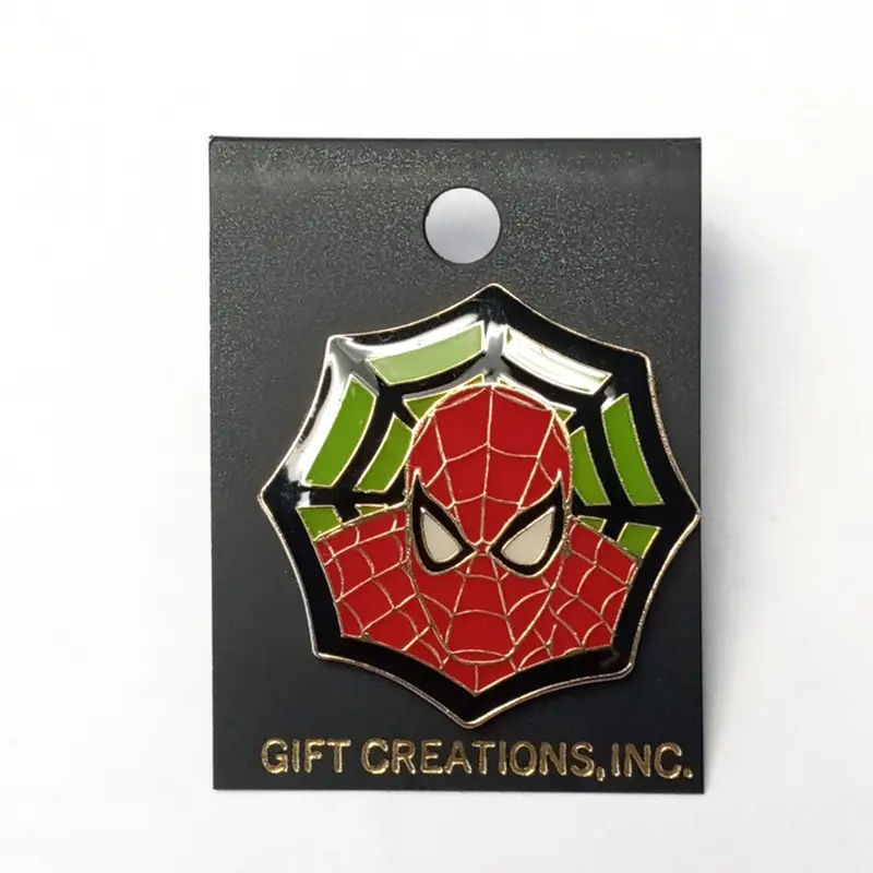 Marvel Spider-Man Web-Shaped Collectible Pin – Enamel Detail, Lapel Badge 1