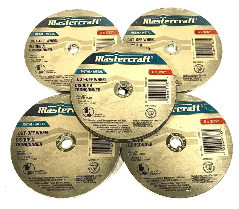 Mastercraft Metal Cut-Off Wheel – 6" X 3/32", 25-Piece Disc Set, Part 913833 1