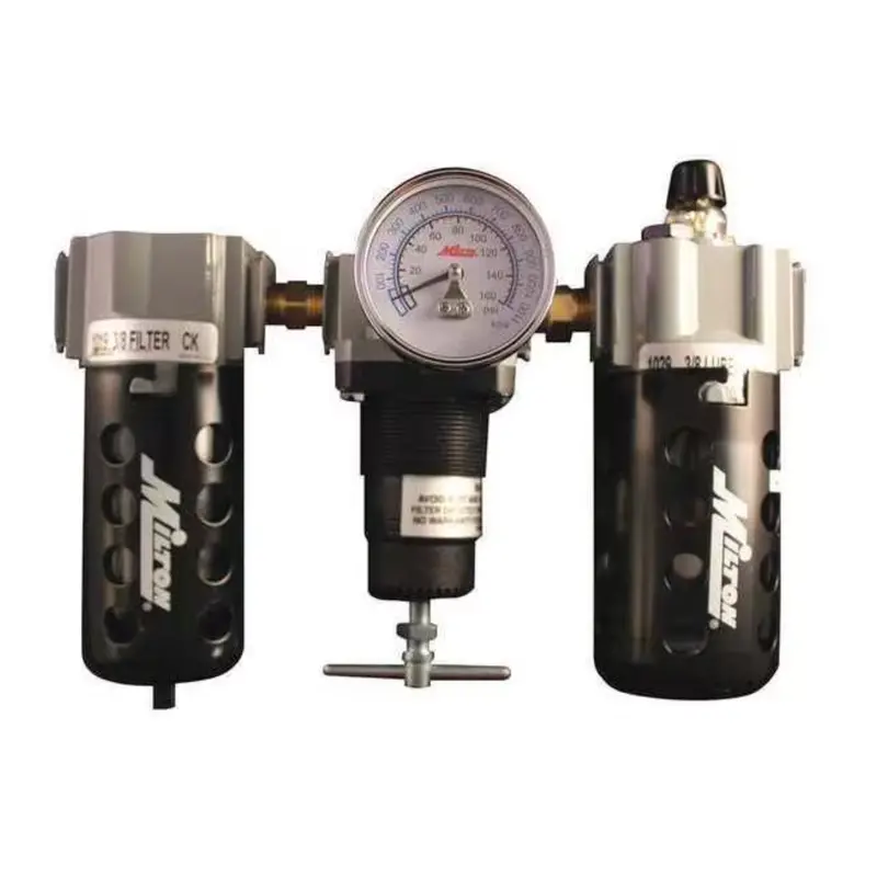 Milton 1101 Deluxe Polycarbonate Frl Trio – 3/8" Npt Integrated Filter-Regulator-Lubricator 1