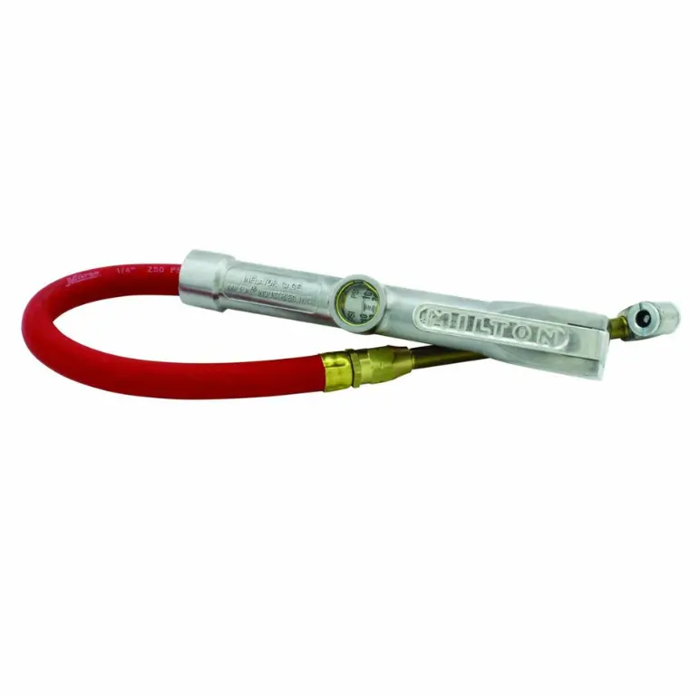 Milton S506 Dual-Head Tire Inflator Gauge With 15" Hose 1