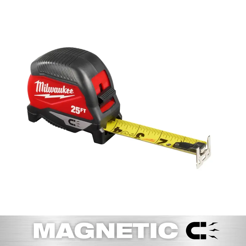 Milwaukee 25-Foot Magnetic Tape Measure With Locking Blade And Belt Clip 1