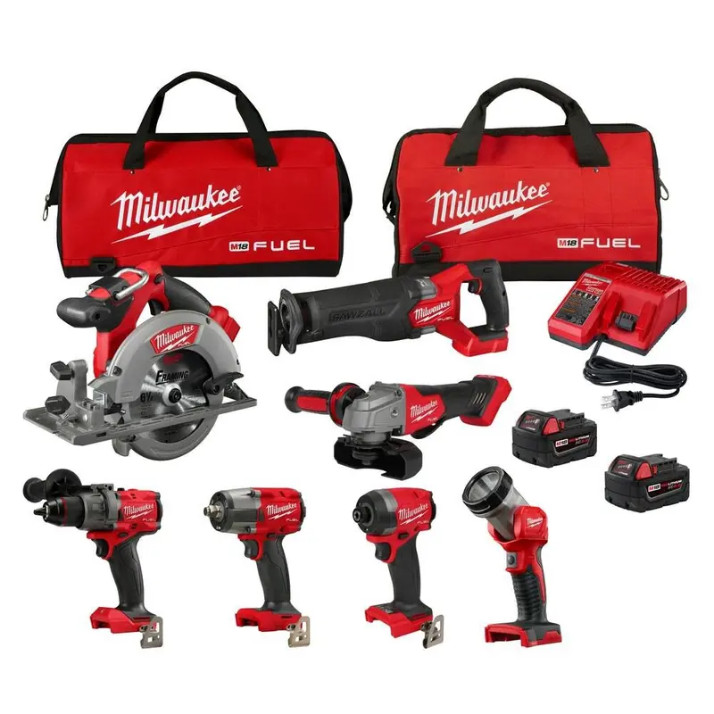Milwaukee 3697-27 M18 Fuel 7-Piece Power Tool Combo Kit 1