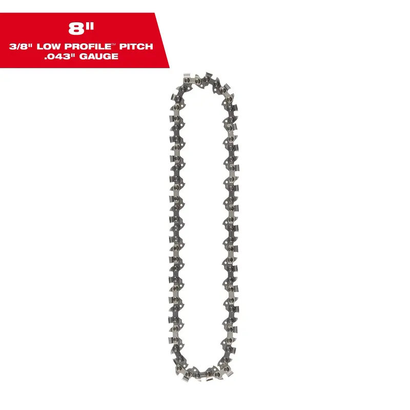 Milwaukee 8" Pruning Saw Replacement Chain – Model 49-16-2750 1