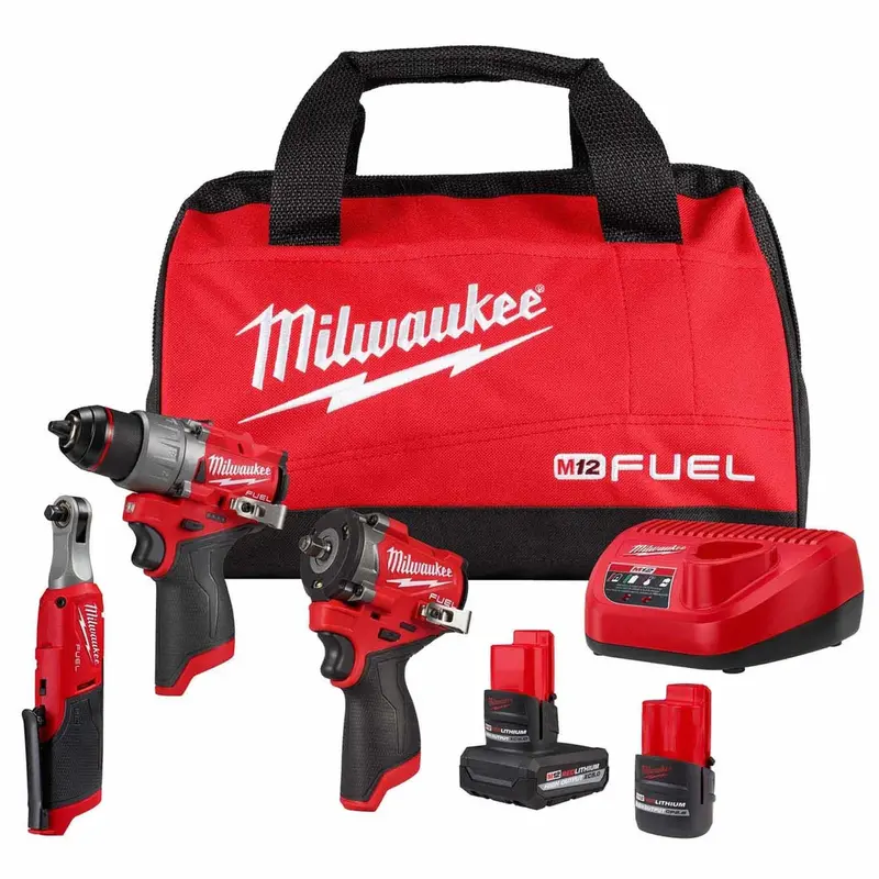 Milwaukee M12 Fuel 3-Tool Combo Kit – Subcompact Brushless Collection 1