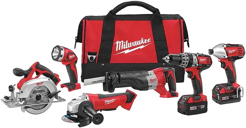 Milwaukee M18 6-Piece Cordless Power Tool Combo Kit 1