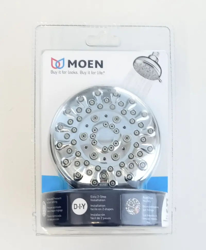 Moen Banbury 5-Function Wall-Mount Showerhead – White Finish (23045W) 1