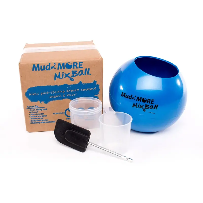 Mud N’ More Mixball – Drill-Powered Mixer For Drywall Mud, Paint, Grout, And Mortar 1