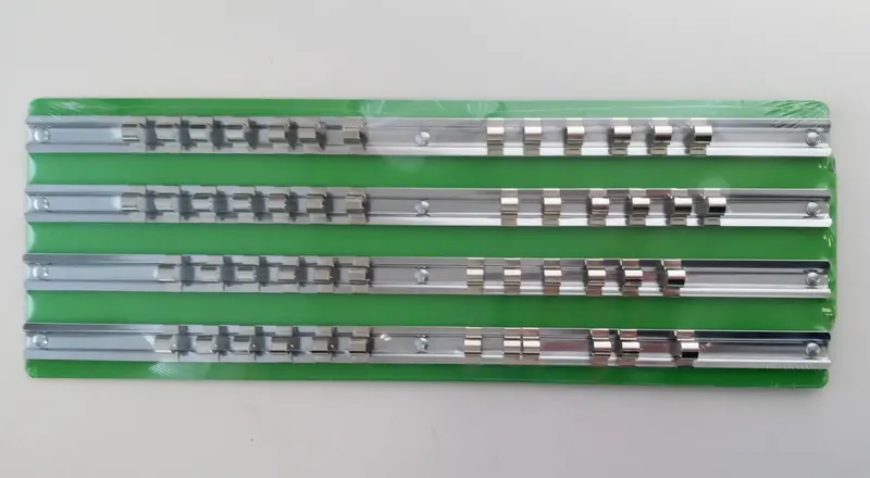 Name Brand Neon Green Socket Tray — 3/8" Drive, 4-Rail Configuration, Fits 50 Sockets 1