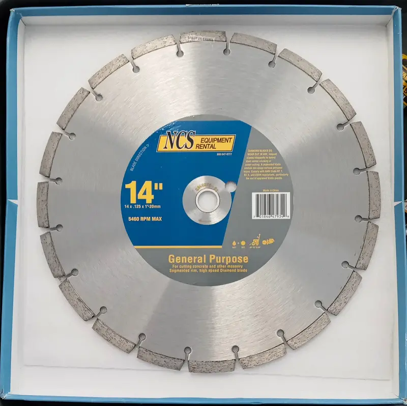 Ncs General-Purpose Diamond Saw Blade, 14-Inch Diameter, Model 70184647934 1
